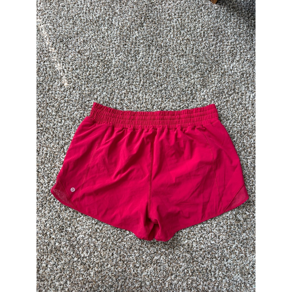 NEW Lululemon Hotty Hot High-Rise Lined Short 4" Size 14 Pink LW7DJKS